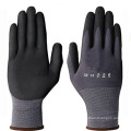 Breathable Nylon Liner Sandy Finish Palm Coating Work Glove